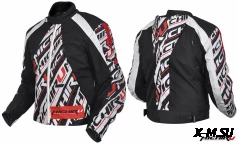 Куртка мотоциклетная (текстиль) Inmotion Черно-белый MICHIRU