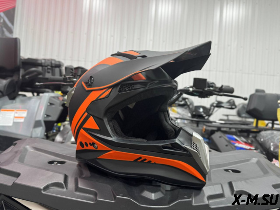 Шлем кроссовый HETOSHI AD2-6 цв. Черно-оранжевый  р. S