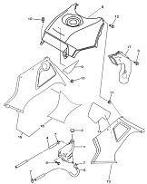 Облицовка топливного бака КВАДРОЦИКЛА STELS ATV 450 H