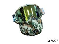 Очки зимние HETOSHI Face Mask FJ026A (двойное стекло) цв.Камуфляж(пиксель) цв.стекла мультипринт