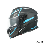 Шлем модуляр HETOSHI FF935 Shogun цв.Черно-сине-белый  р.M