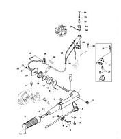 Рукоятка рулевого управления 4-Х ТАКТНОГО ПЛМ MERCURY 5 Серийный номер от 0R000001 до 0R067089