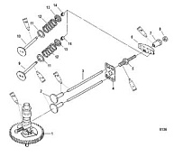 Впускные / выпускные клапаны 4-Х ТАКТНОГО ПЛМ MERCURY 5 Серийный номер от 0R000001 до 0R067089