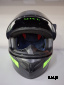 Шлем интеграл HETOSHI XD1-225 цв. Черно-зеленый  р. M