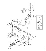 Рукоятка рулевого управления 4-Х ТАКТНОГО ПЛМ MERCURY 4 Серийный номер от 0R000001 до 0R067089