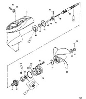 Корпус шестерни карданный вал 4-Х ТАКТНОГО ПЛМ MERCURY 5 Серийный номер от 0R000001 до 0R067089