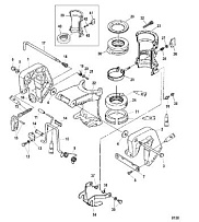 Зажимной кронштейн 4-Х ТАКТНОГО ПЛМ MERCURY 5 Серийный номер от 0R000001 до 0R067089