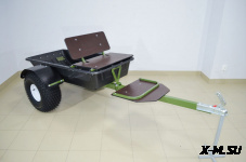 Прицеп грузопассажирский для мотобуксировщика со съемными санями волокушами KOIRA